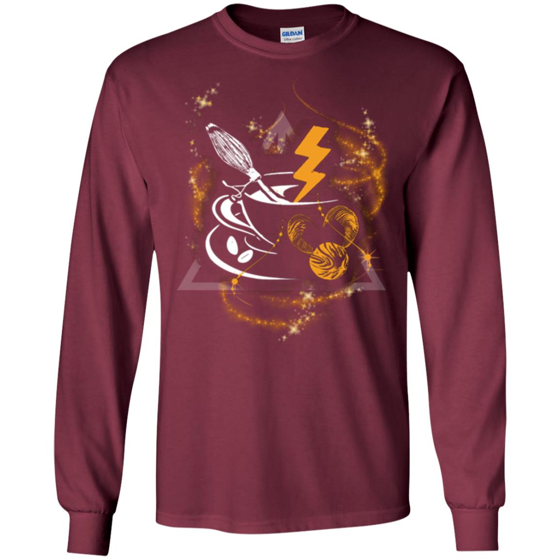Harry Potter Coffee Movie Fan T-shirt Maroon