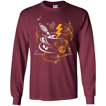 Harry Potter Coffee Movie Fan T-shirt Maroon