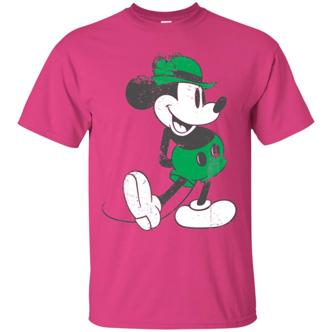 Mickey Mouse St. Patrick_s Day T-shirt Heliconia