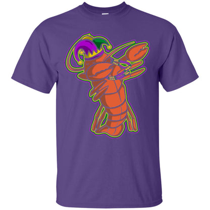 Dabbing Mardi Gras Crawfish T-shirt Mardi Gras Gift Shirt Purple
