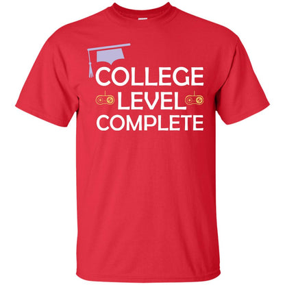 College Level Complete Funny College Graduation Shirt Red