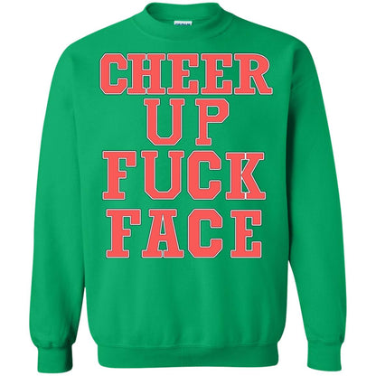 Cheer Up Face Shirt Irish Green