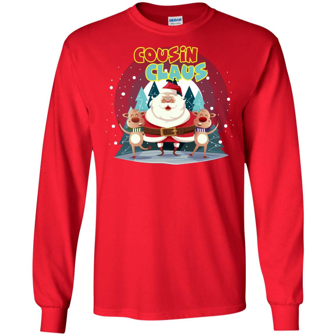 Cousin Claus Matching Family X-mas Gift Shirt Red