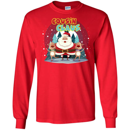 Cousin Claus Matching Family X-mas Gift Shirt Red