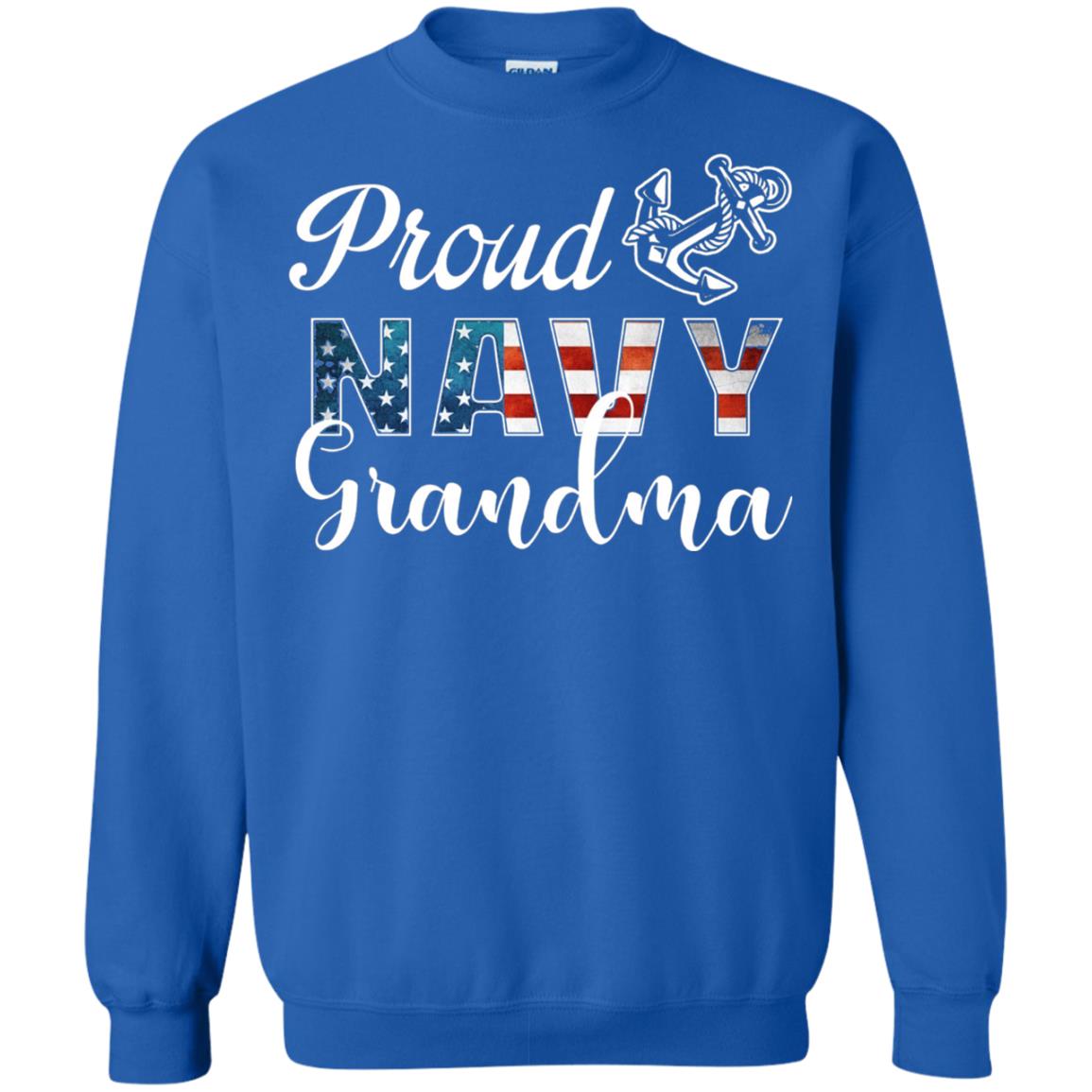 Proud Navy Grandma Military Mama Shirt Royal