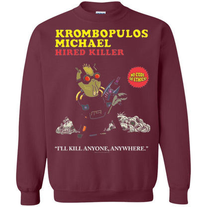 Film T-shirt Krombopulos Michael Hired Killer Maroon