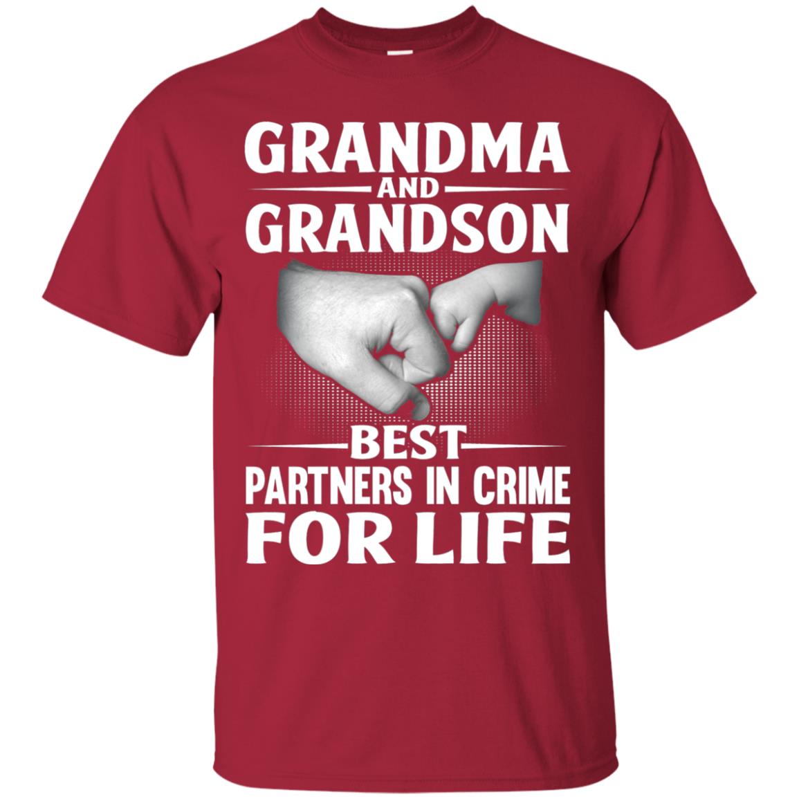 Grandma And Grandson Best Partners In Crime For Life Family T-shirt Cardinal