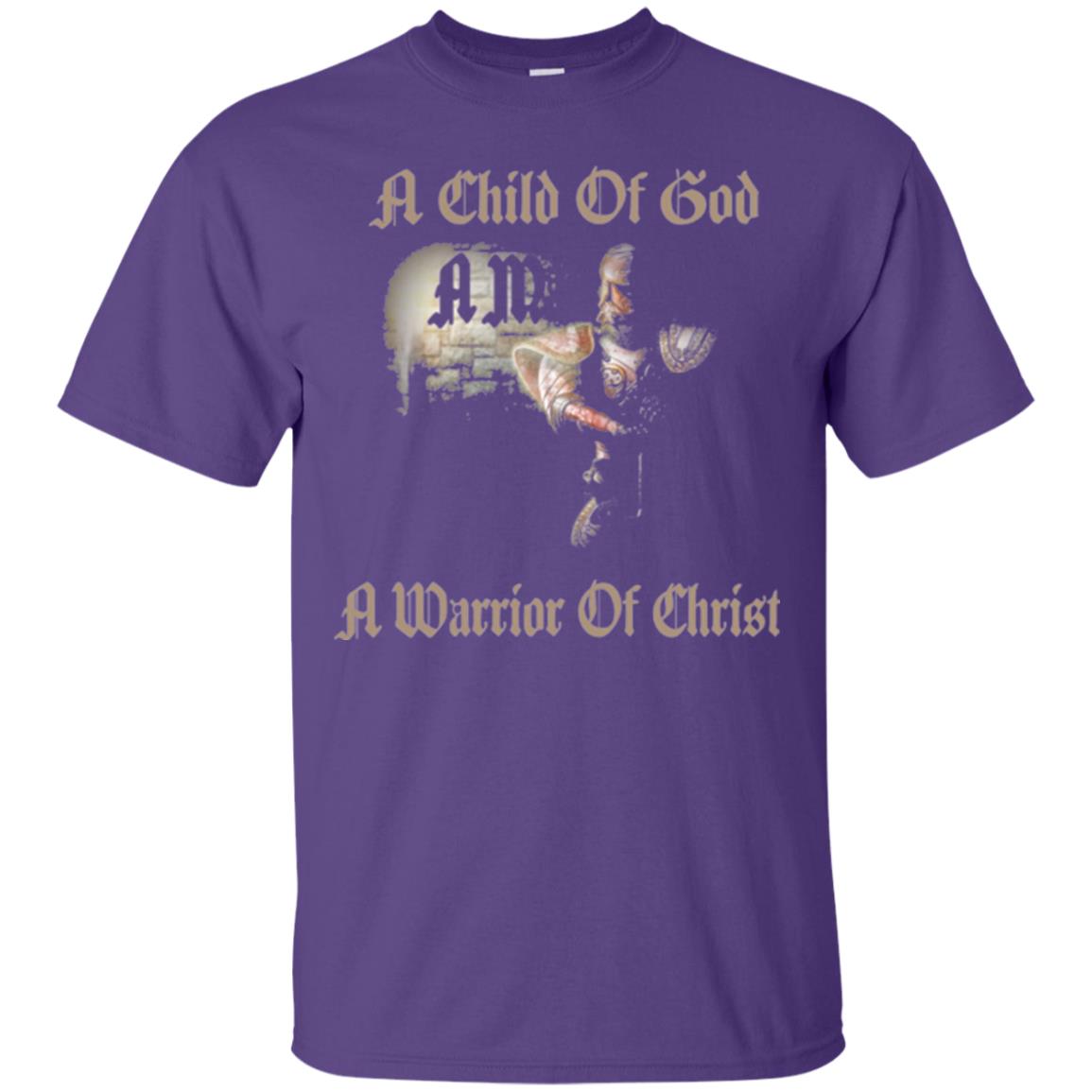 Crusader Knights Templar T-shirt A Child Of God Purple