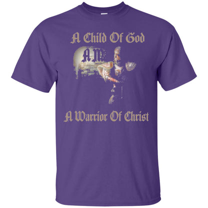 Crusader Knights Templar T-shirt A Child Of God Purple