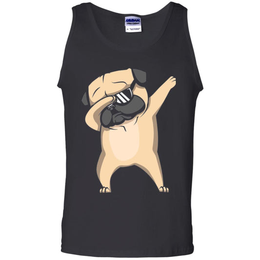 Dog Lover T-shirt Dabbing Pug T-shirt Black