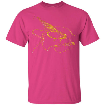 Guitar Gold Guitarist Gift Shirt For Mens Or Womens Heliconia