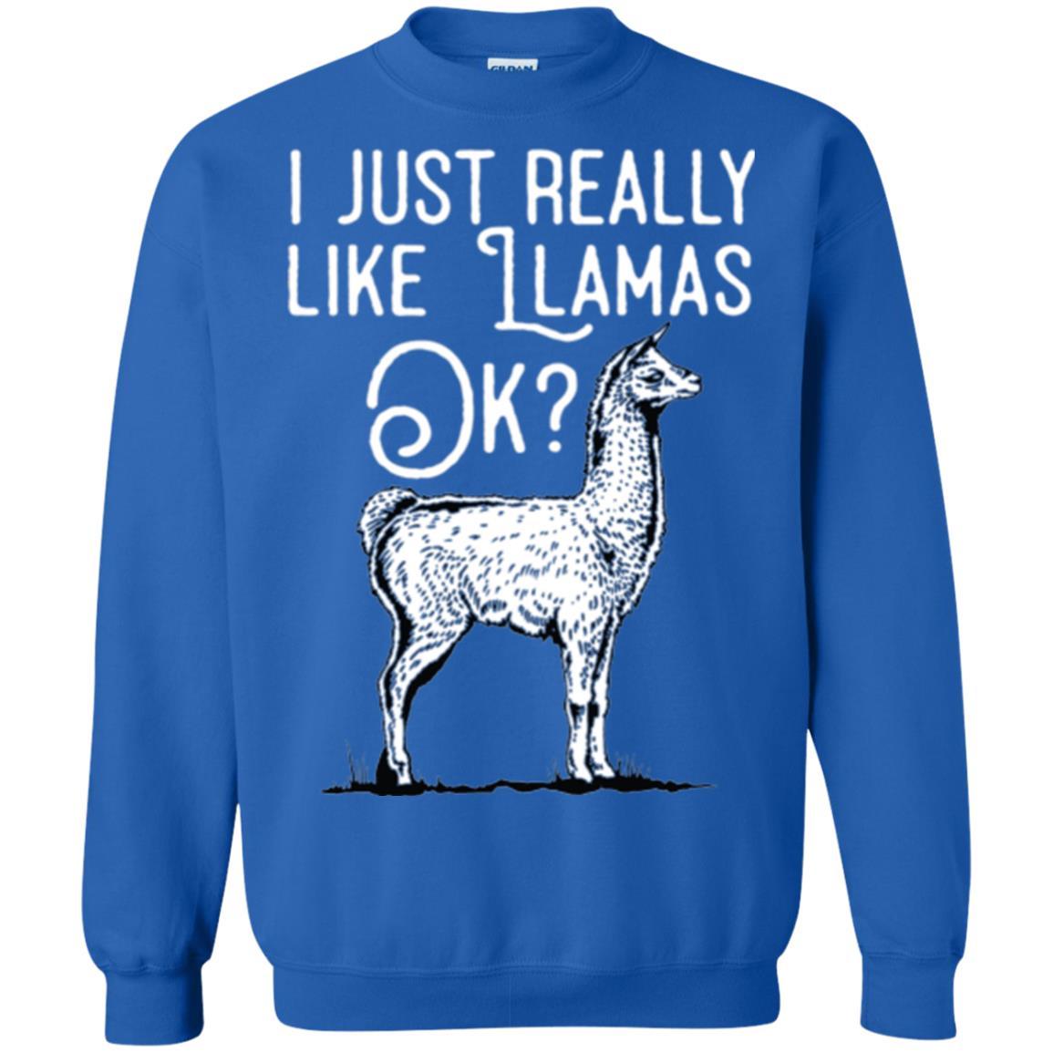 Alpaca T-shirt I Just Really Like Llamas Ok Royal