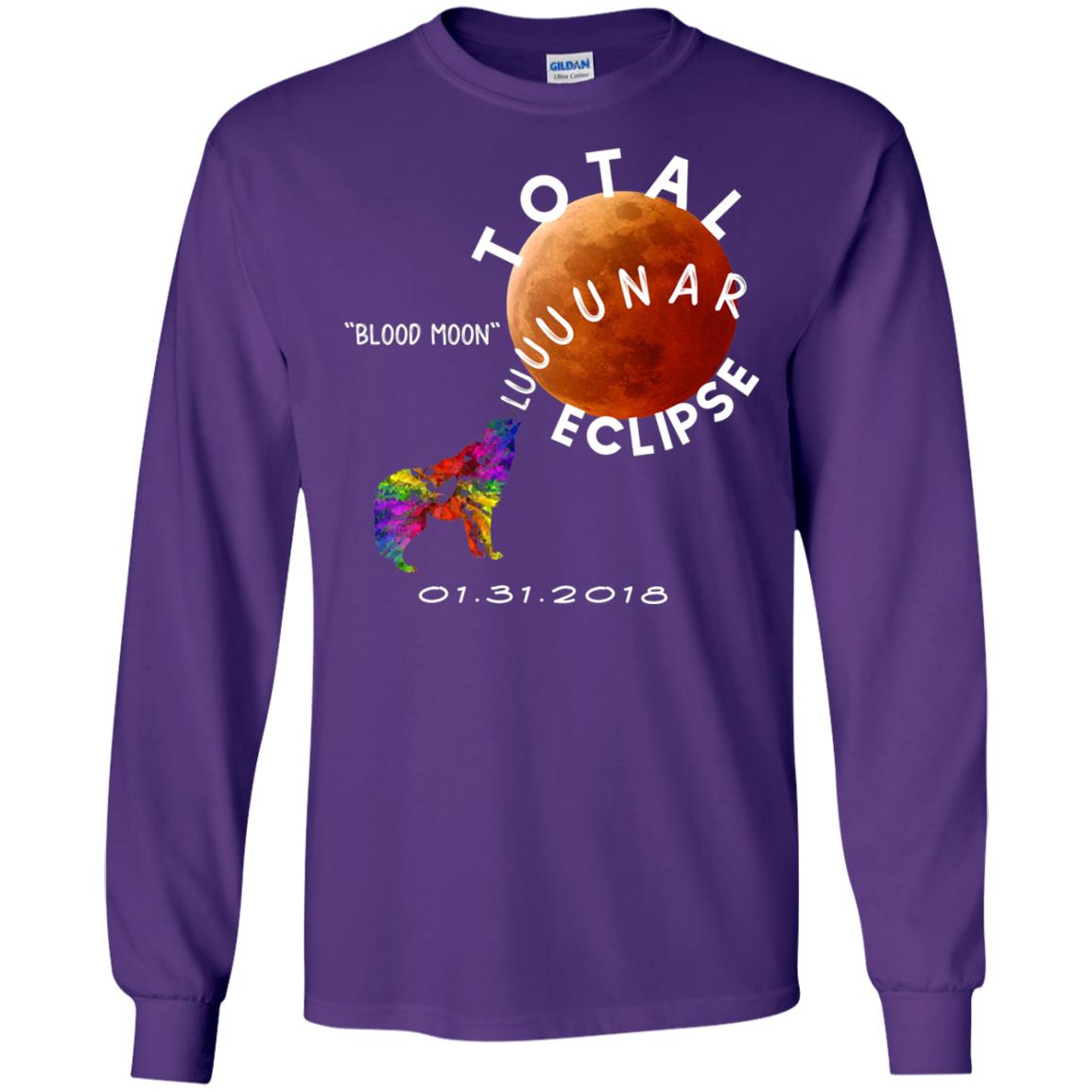 Best Total Lunar Eclipse Shirt 2018 Blood Moon T-shirt Purple