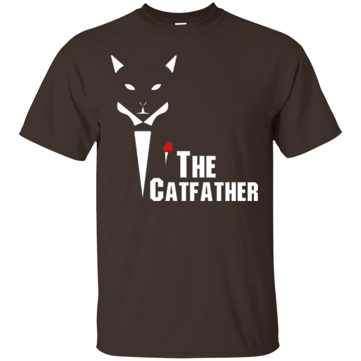 Cat Dad Lover T-shirt The Catfather T-shirt Dark Chocolate