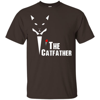 Cat Dad Lover T-shirt The Catfather T-shirt Dark Chocolate