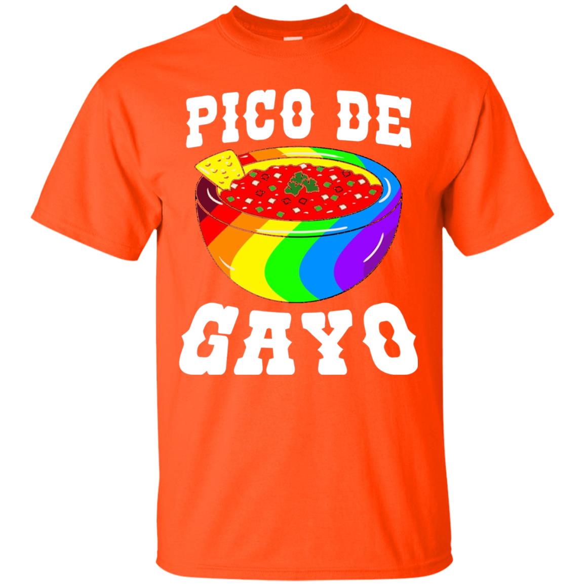 Pico De Gayo Rainbow Lgbt T-shirt Orange