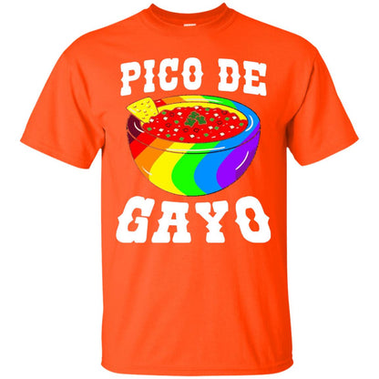 Pico De Gayo Rainbow Lgbt T-shirt Orange