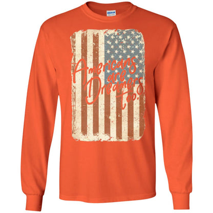 Americans Are Dreamers Too T-shirt American Flag Orange