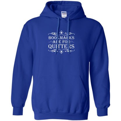 Bookworm T-shirt Bookmarks Are For Quitters Royal