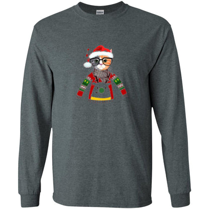 Cat Lovers T-shirt Meowy Christmas Dark Heather