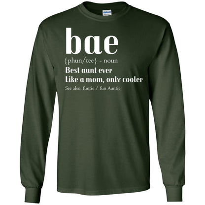 Aunt T-shirt Bae Best Aunt Ever Forest Green