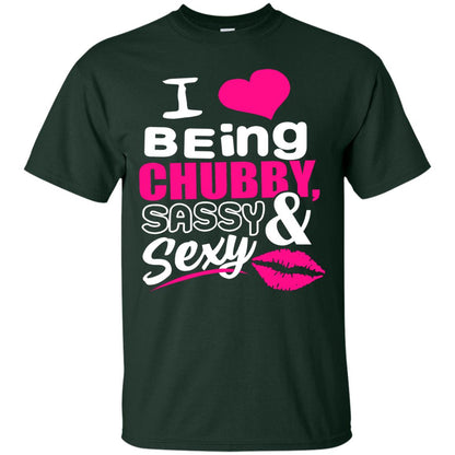 I Being Chubby Sassy Sexy Lip Shirt Forest