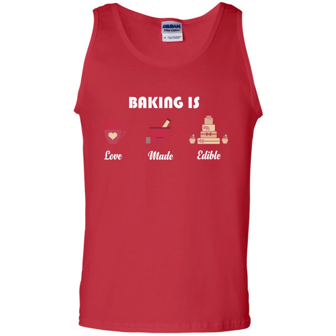 Baker T-shirt Baking Is Love Made Edible Red