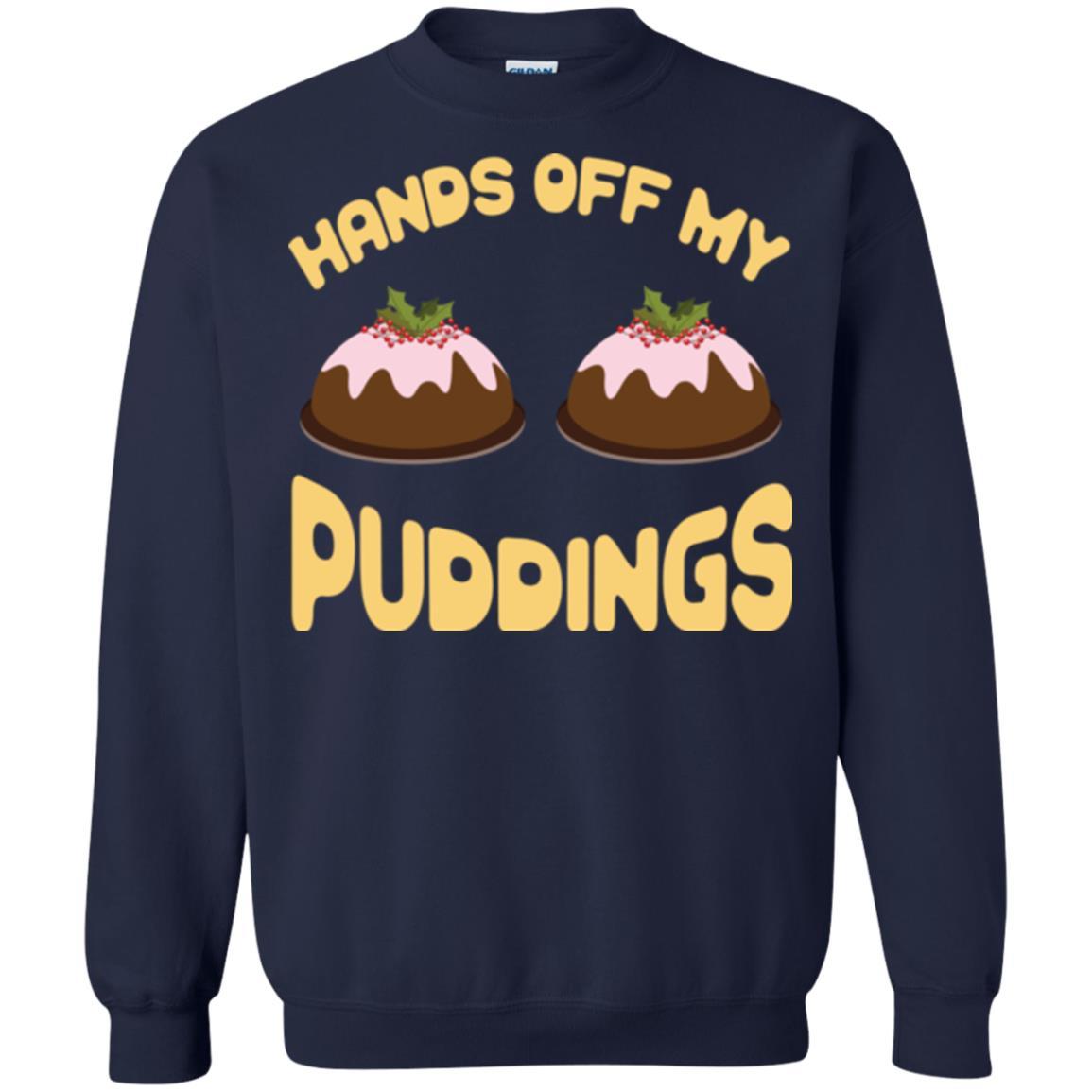Christmas T-shirt Hands Off My Puddings Navy