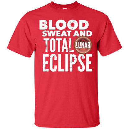 Total Lunar Eclipse 2018 Blood Sweat T-shirt Red