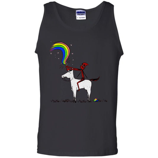 Deadpool With Unicorn Movie T-shirt Black