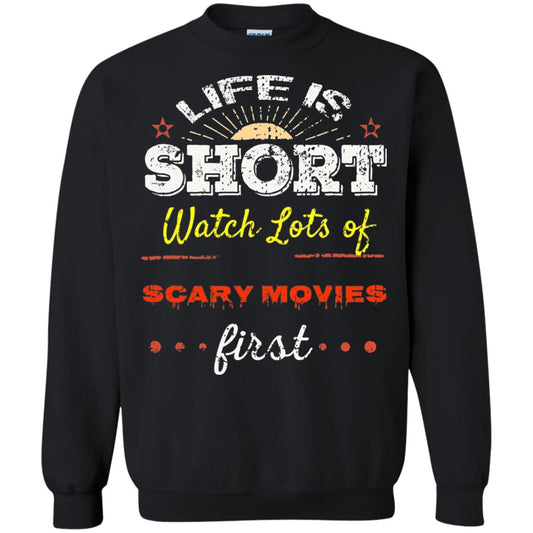 Horror Movie T-shirt Life Is Short Watch Scary Movies First Black