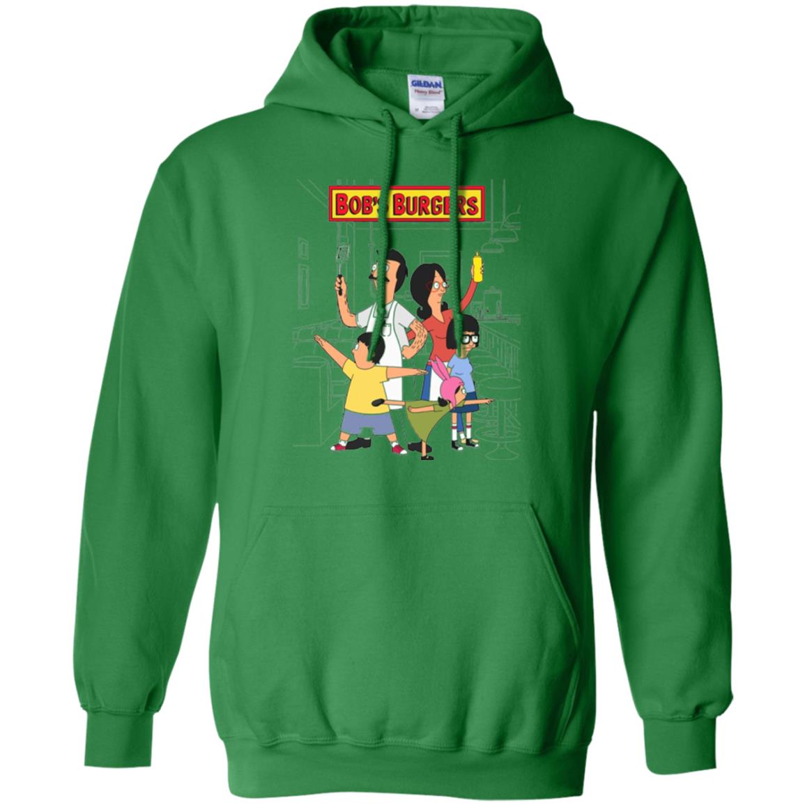 Family Group Hero Pose T-shirt Bob_s Burgers Irish Green