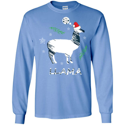 Christmas T-shirt Fa La La La Llama T-shirt Carolina Blue