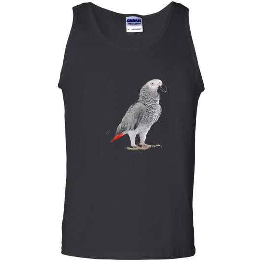 Funny African Grey Parrot Bird T-shirt Black