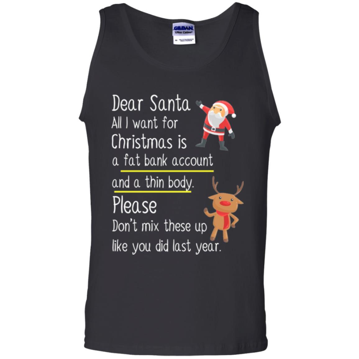 Christmas T-shirt Dear Santa All I Want For Christmas Black