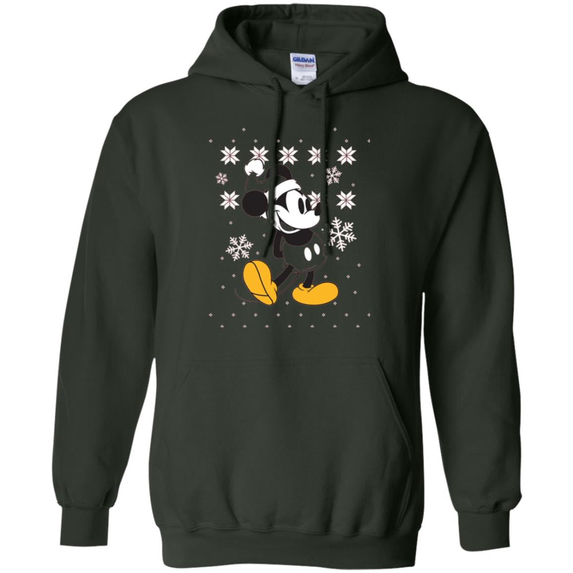 Christmas T-shirt Disney Mickey Mouse Forest Green