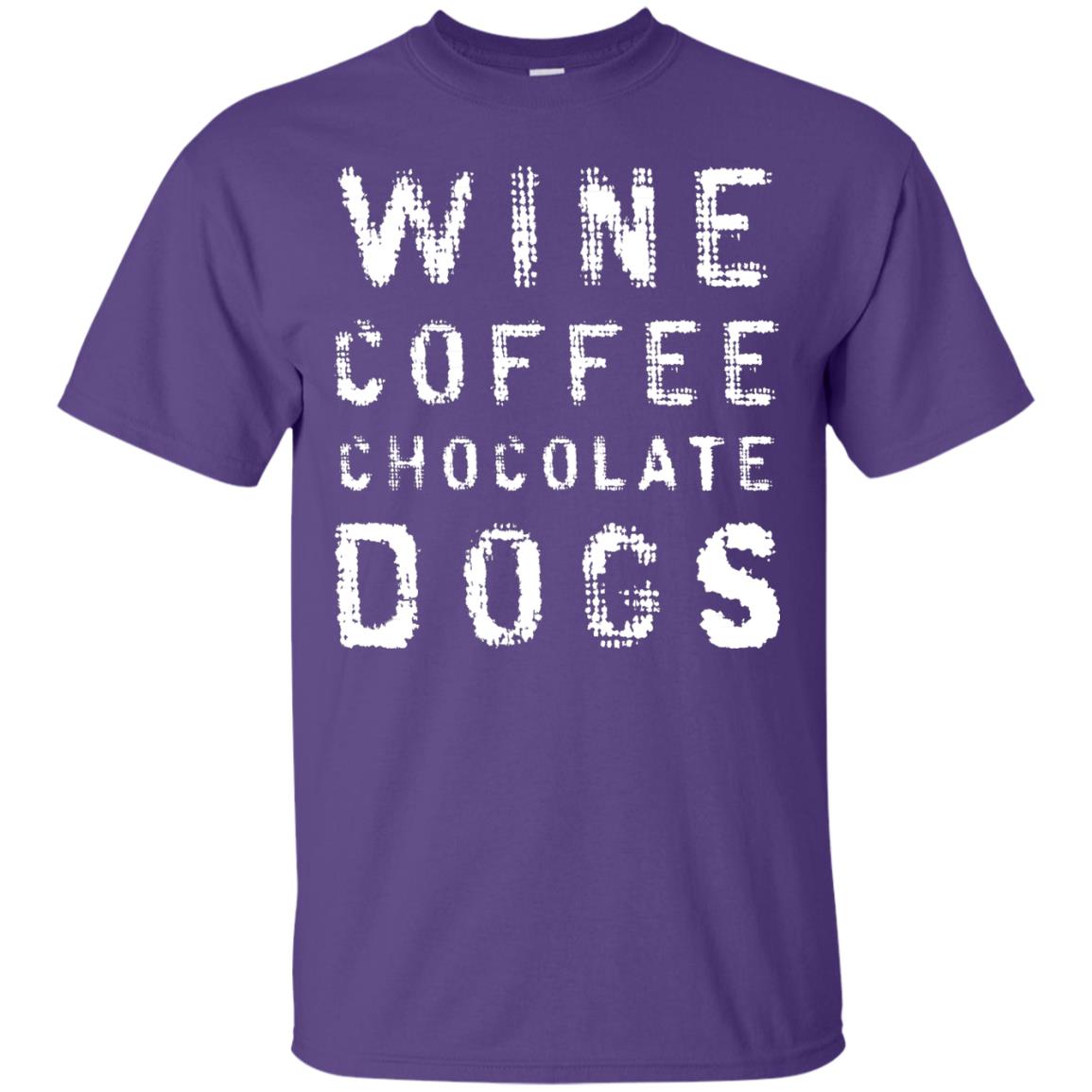 Wine Coffee Chocolate Dogs Shirt Purple