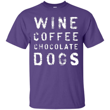 Wine Coffee Chocolate Dogs Shirt Purple