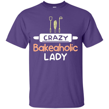 Crazy Bakeaholic Lady Baking Lover Shirt Purple