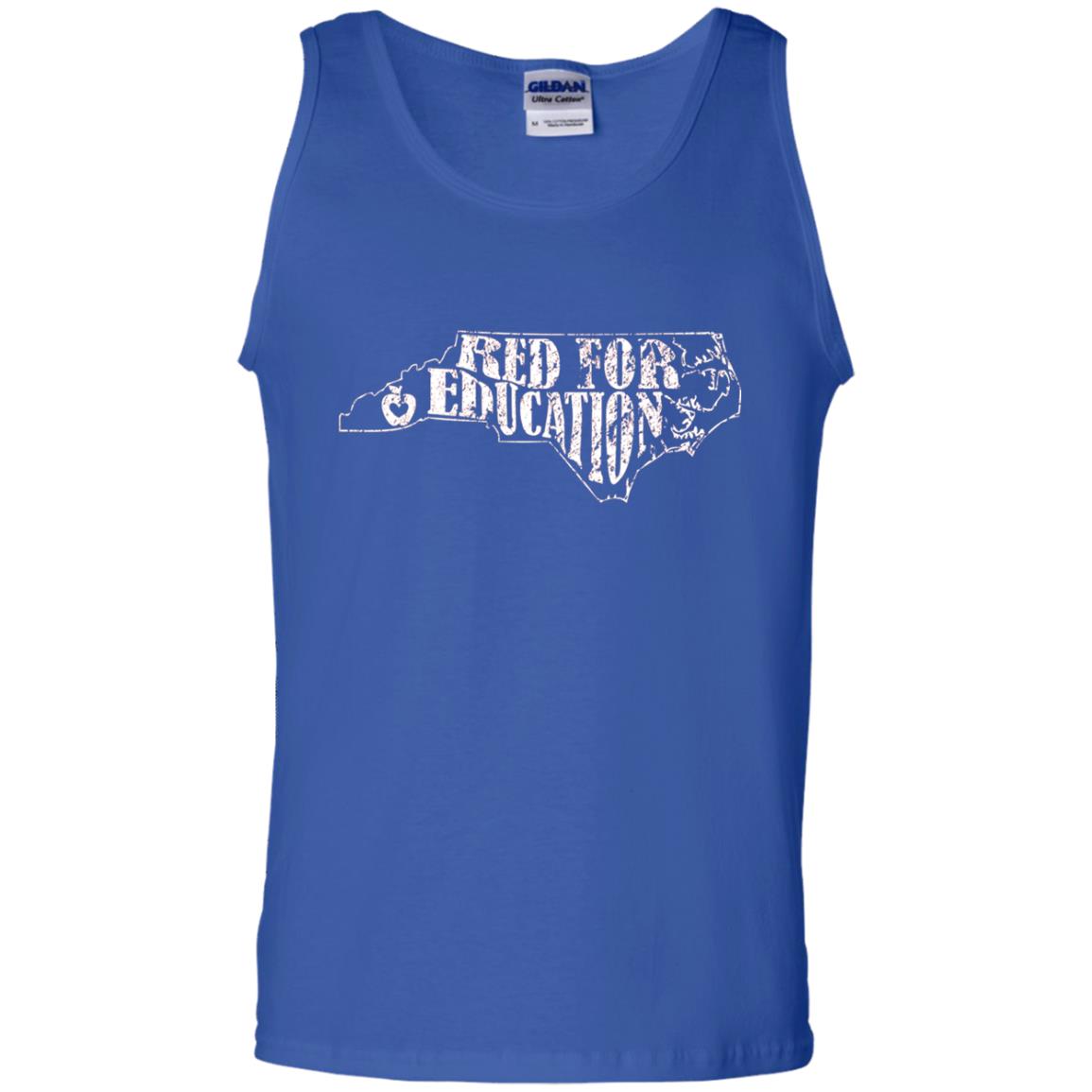 Distressed North Carolina Nc Red For Educator Shirt Royal