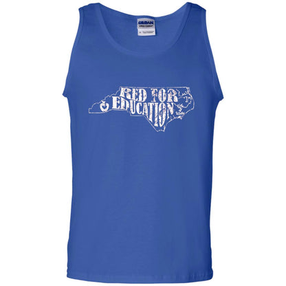 Distressed North Carolina Nc Red For Educator Shirt Royal