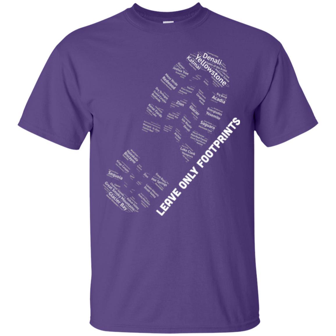 National Parks Boot Print Shirt Listing All T-shirt Purple