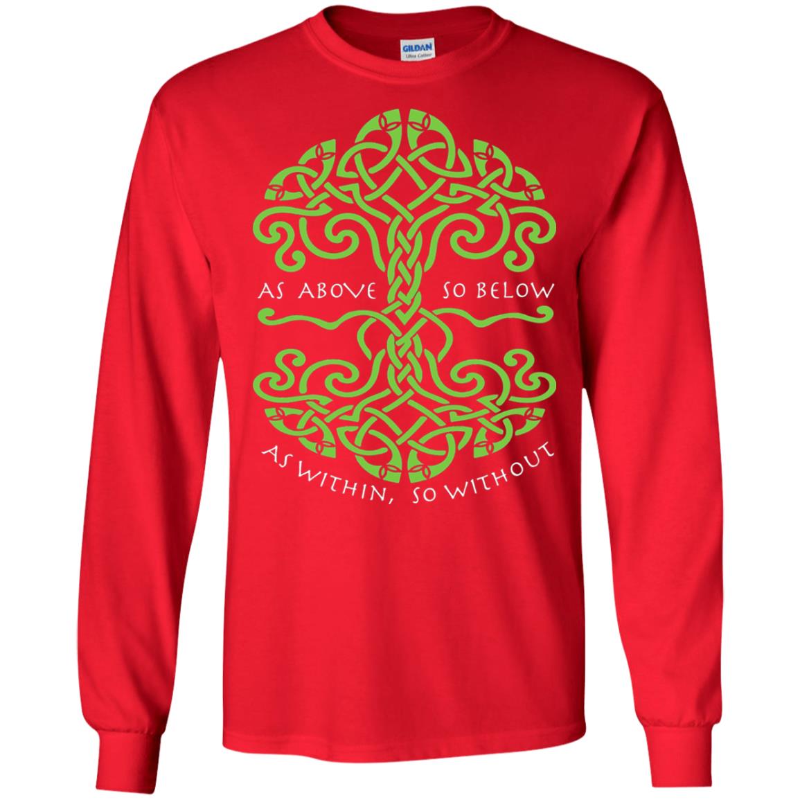 As Above So Below Wiccan Pagan Witche T-shirt Red