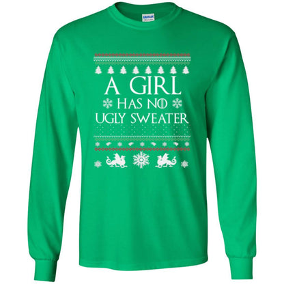 Christmas T-shirt Girl Has No Ugly Sweater Irish Green
