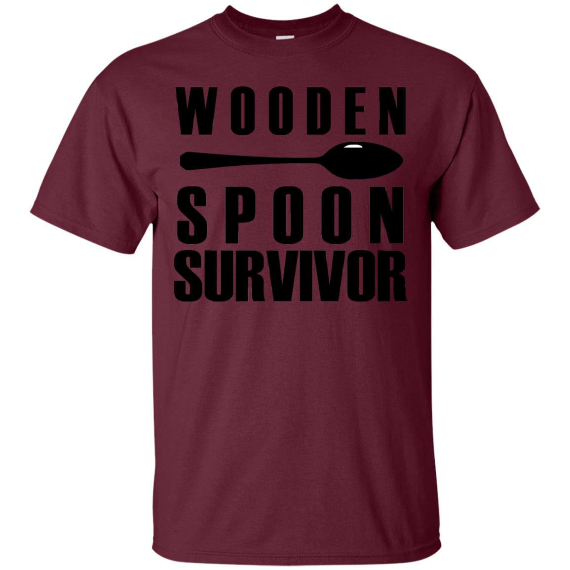 Wooden Spoons Survivor Shirt Maroon