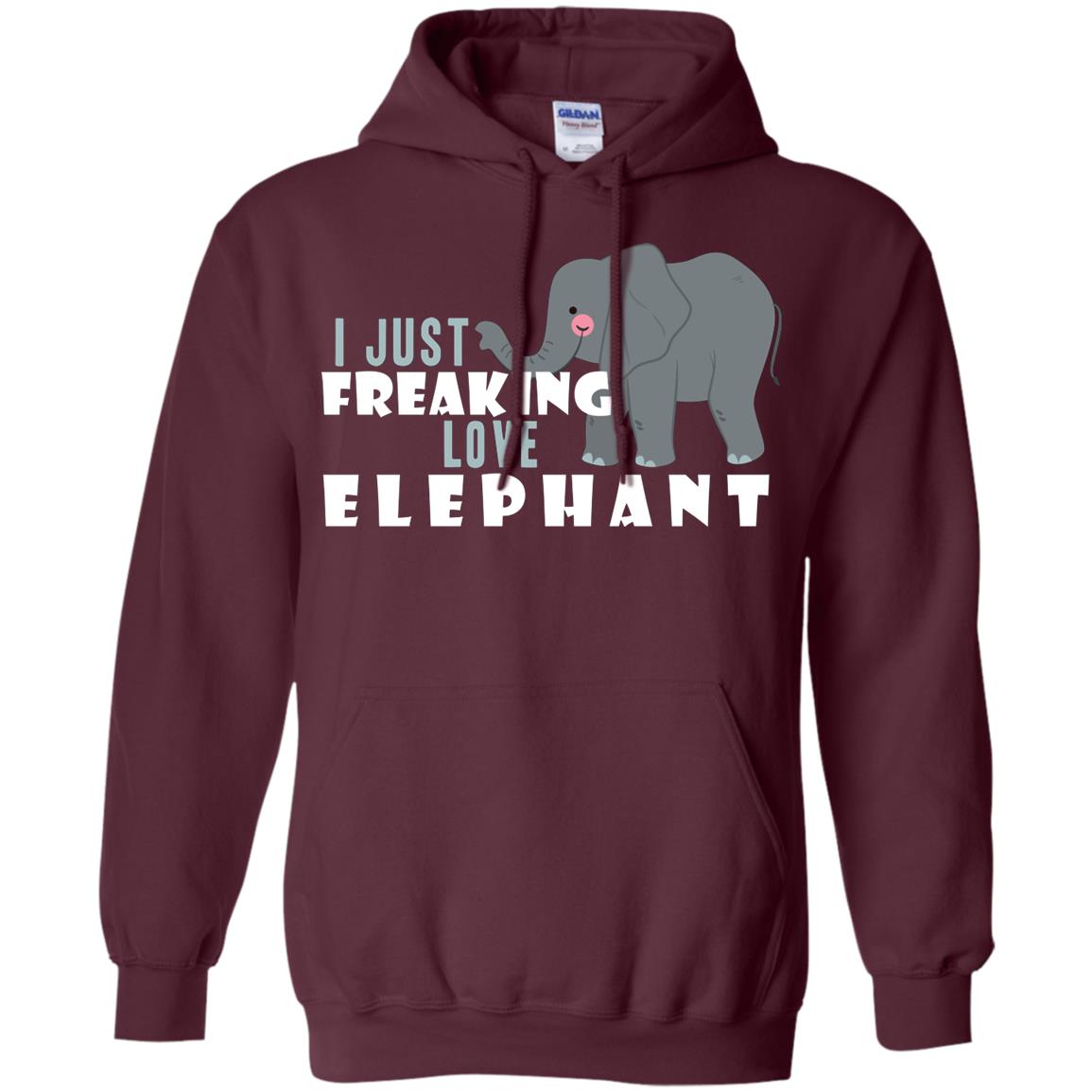 I Just Freaking Love Elephant Shirt Maroon