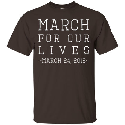 March For Our Lives March 24 2018 Anti Gun T-shirt Dark Chocolate