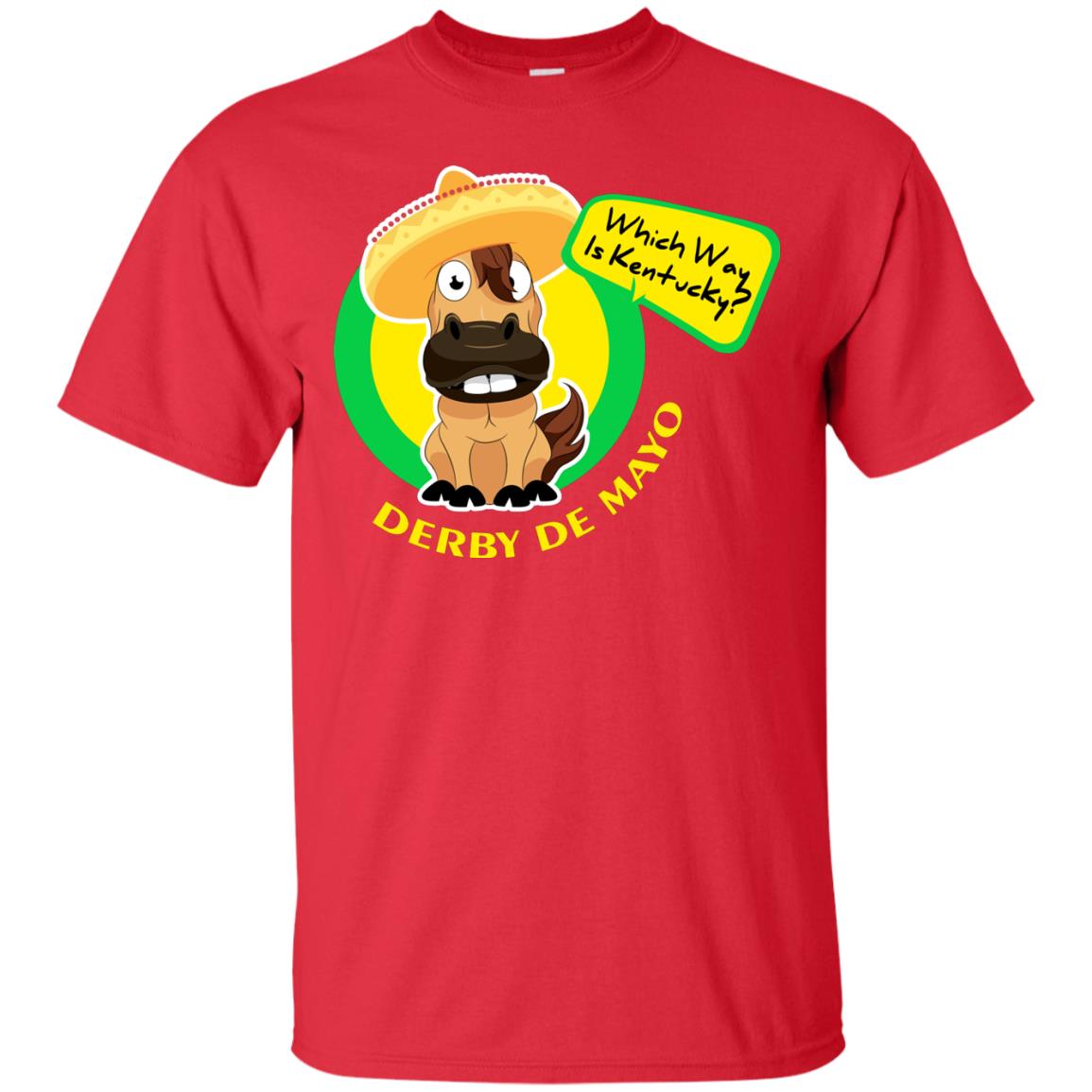 Which Way Is Kentucky Derby De Mayo Horse Race Shirt Red