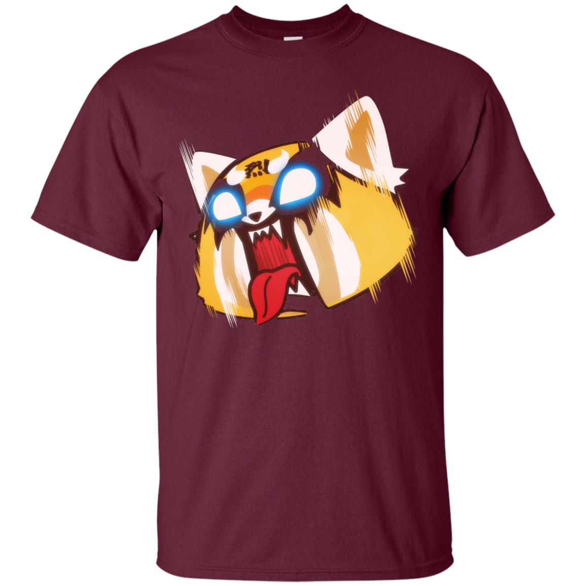 Aggretsuko Screaming Rage Tee Shirt Maroon