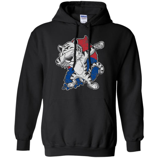 Dabbing White Tiger South Korea Flag T-shirt Black